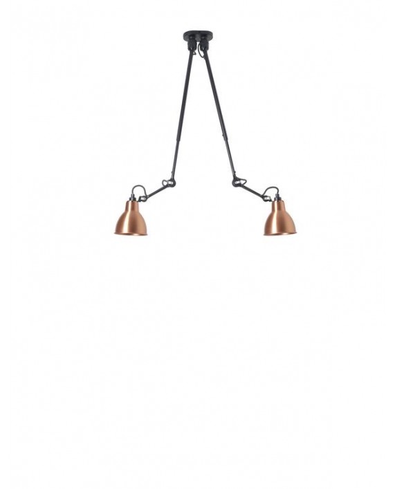 Lampe Gras 302 Double Wall Light Black Body